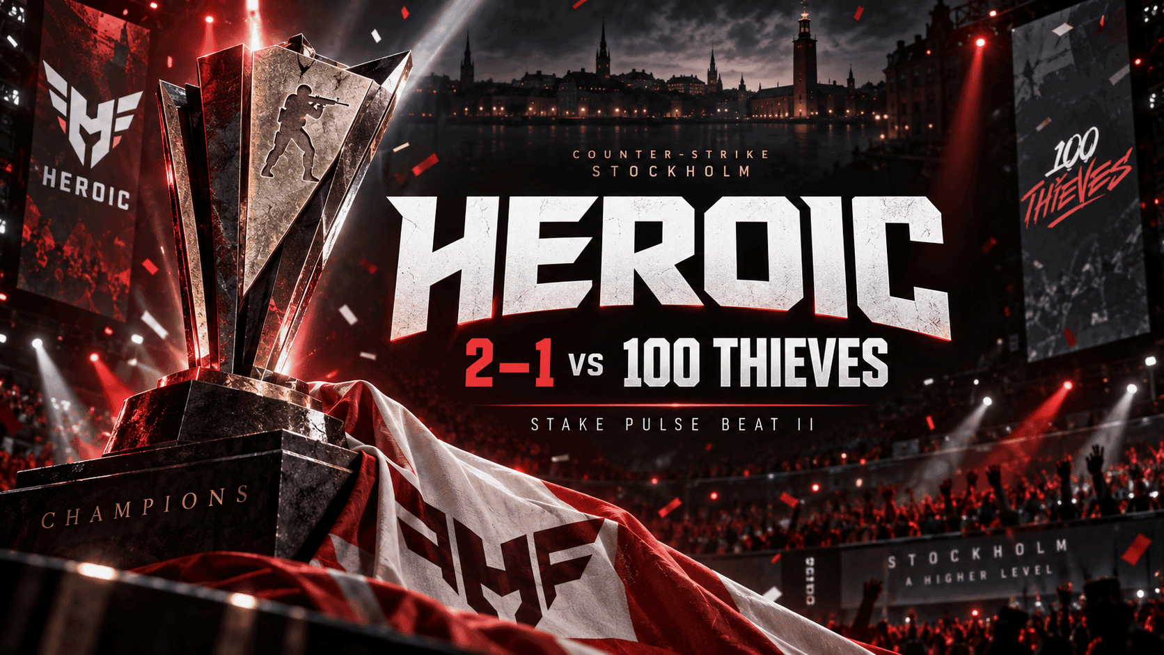 HEROIC Beat 100 Thieves 2-1 to Win Stake Pulse Beat II